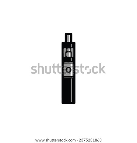 
Black Electronic cigarette icon isolated on white background. Vape smoking device. Vaporizer Device. vector vape illustration, can be used for posters, logos, banners, icons.