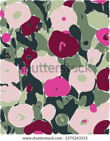 Big Flowers seamless pattern. colorful trendy vector editable floral pattern. vector illustration