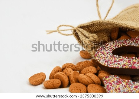 October 15, 2023.Gingernuts, chocolate and candy for the traditional Dutch children's festival Sinterklaas. High quality photo