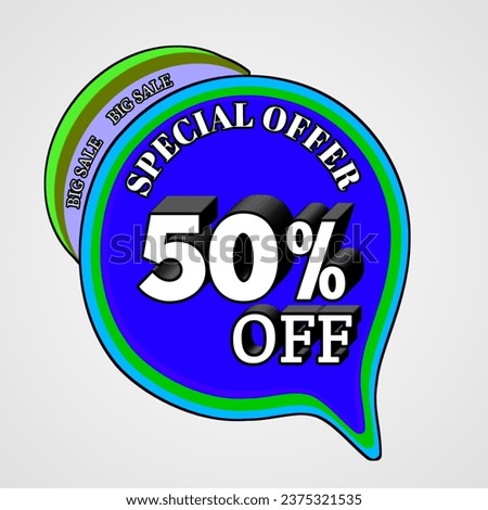 Up to 50 percent discount sale offer price sign Vector Image