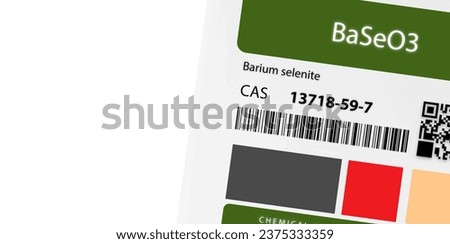 BaSeO3 - Barium Selenite. Chemical compound. CAS number  13718-59-7 Royalty-Free Stock Photo #2375333359
