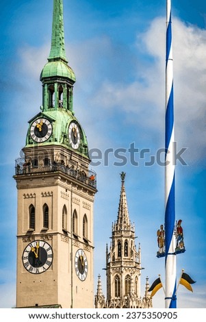 Alter Peter - famous building at the old town of Munich - germany Royalty-Free Stock Photo #2375350905