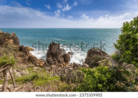 Coast of Town 1770 seen from Bustard Bay Lookout, Queensland, Australia. Royalty-Free Stock Photo #2375359905