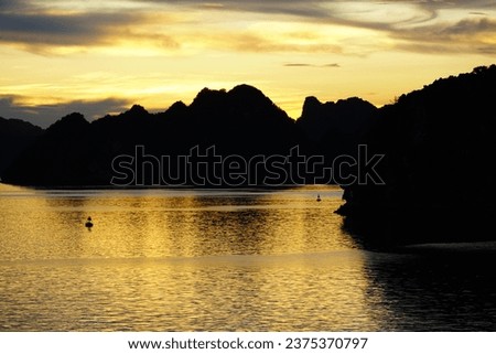 Sunset shot at Halong Bay in Hai Phong, Vietnam on September 18th.