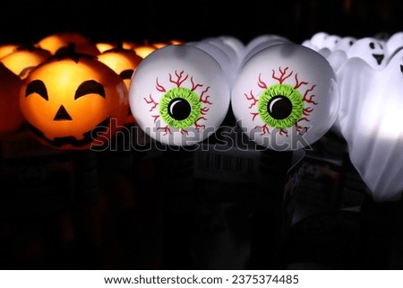 Halloween Pumpkin Scary Eyes Lights at night 