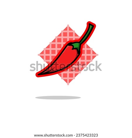Chili character vector design on white background