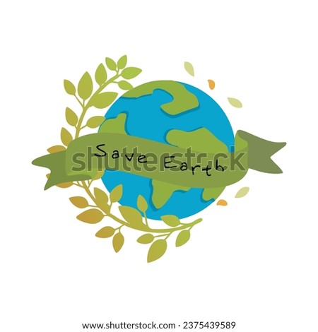 save earth symbol illustration for banner and background
