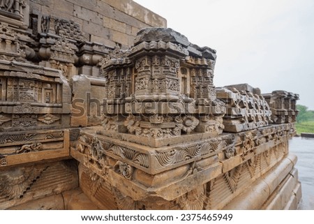 Adjacent to the Baori is the beautifully sculpted Harshat Mata temple. Chand Baori, it is one of the largest stepwells in the world. Rajasthan, India.