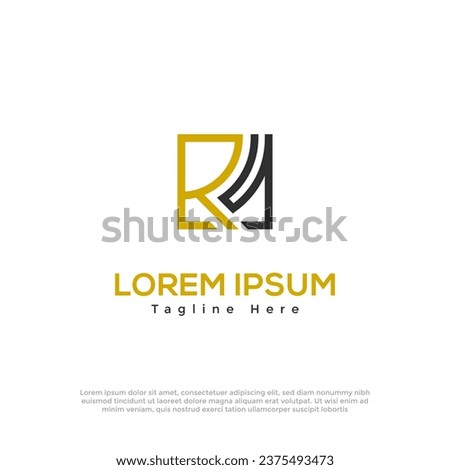 Geometric Letter R S logo symbol, Properties business logo design template