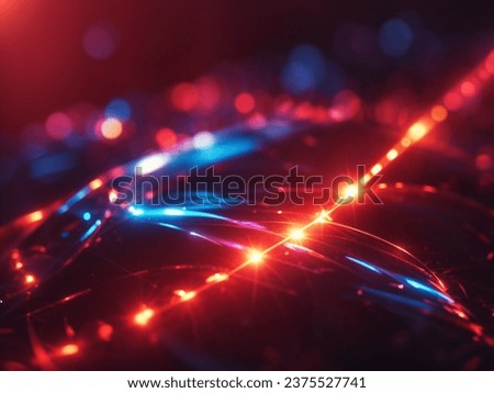 Red And White colorful glowing light pattern in background AI Generated