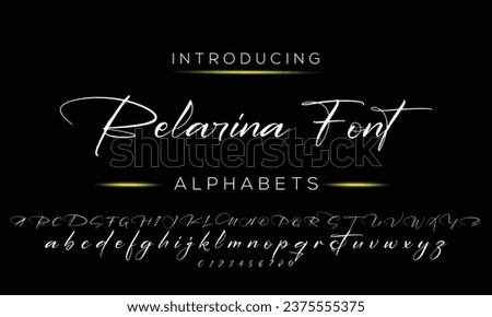 signature Font Calligraphy Logotype Script Brush Font Type Font lettering handwritten Royalty-Free Stock Photo #2375555375