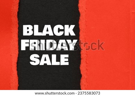 BLACK FRIDAY SALE words on a black piece of paper. November is promotion time in stores and online. Royalty-Free Stock Photo #2375583073