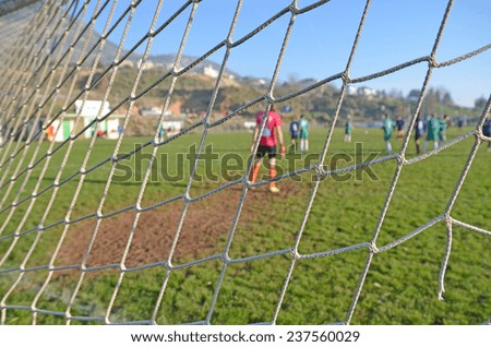nets back side - goalkeeper football - soccer background