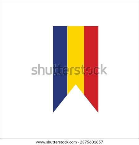 Romania flag icon vector illustration