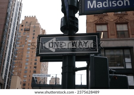 One way sign in New York City