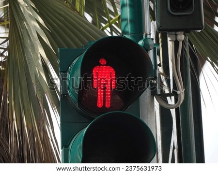 do not dont no walk red traffic light detail