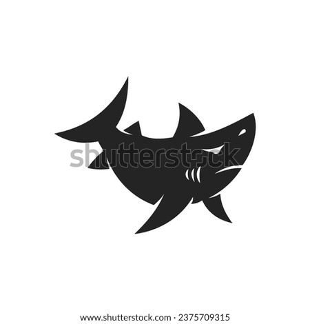 shark logo template Isolated. Brand Identity. Icon Abstract Vector graphic