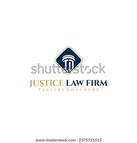 ID initial monogram for lawfirm logo ideas with creative polygon style design