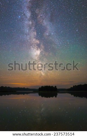 Starry night at the lake