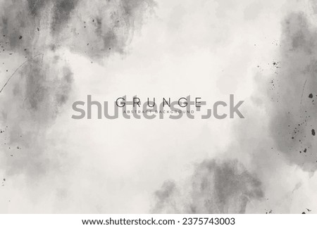 Abstract horizontal grunge watercolor background. Neutral light colored empty space background illustration