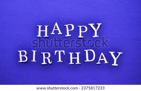 minimalistic blue happy birthday background 