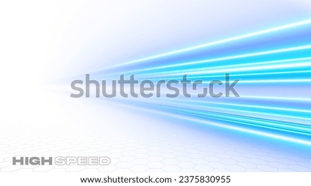 Blue and white high speed lines. Fast lines background. Dynamic motion light trails. Vector Illustration.