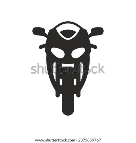 Motorcycle icon. Superbike, sportbike, high-performance bike. Vector icon isolated on white background.