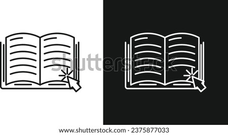 internet education icon set. online learning guide or course vector symbol.
