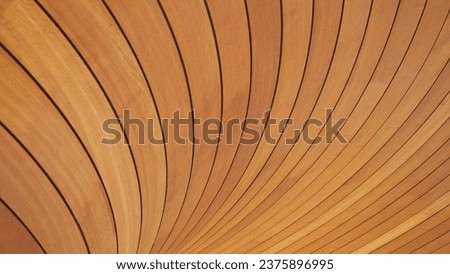 wooden brown curved lines architecture