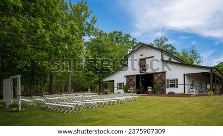 Wedding venue located in country Royalty-Free Stock Photo #2375907309