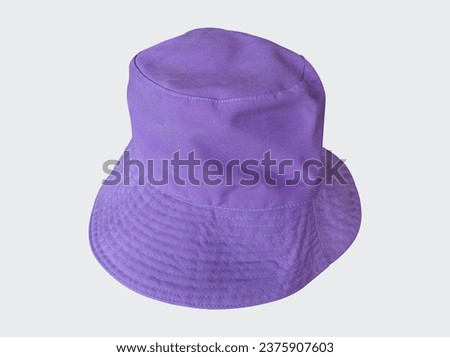 Purple bucket hat isolated on transparent background, PNG File Format.