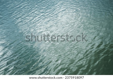 Destination of Beautiful Silhouette and twilight of sunset Reflected light on the river surface and glittering waves in the River. water background