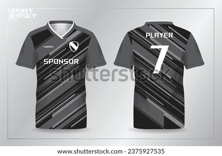 black jersey mock up for football or soccer shirt and sport uniform template
