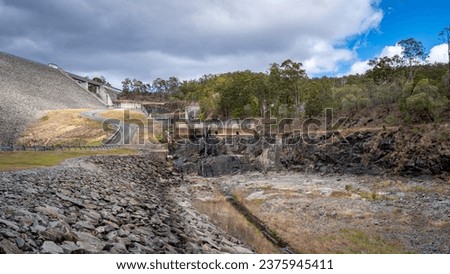Hinze Dam built in 1976 across the Nerang River in South East Queensland, Australia Royalty-Free Stock Photo #2375945411