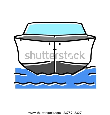 boat transport vehicle color icon vector. boat transport vehicle sign. isolated symbol illustration