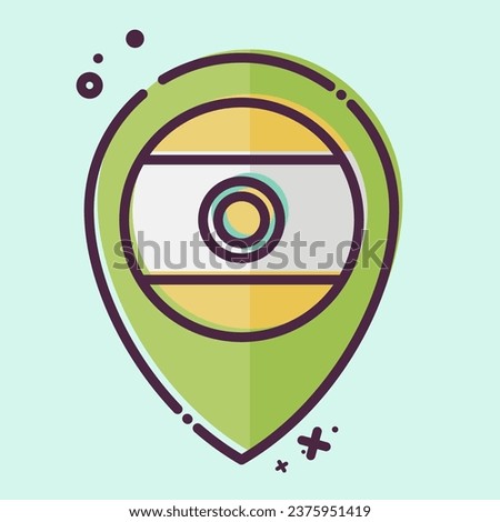Icon India Location. related to India symbol. MBE style. simple design editable. simple illustration