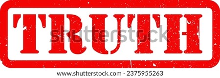 Red Fact Facts Real Truth Stamp Grunge Scrateches Texture Label Logo Icon Sign Sigil Symbol Emblem Badge Vector EPS PNG Transparent No Background Clip Art