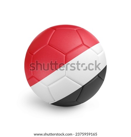 3D soccer ball with Sealand team flag. Isolated on white background