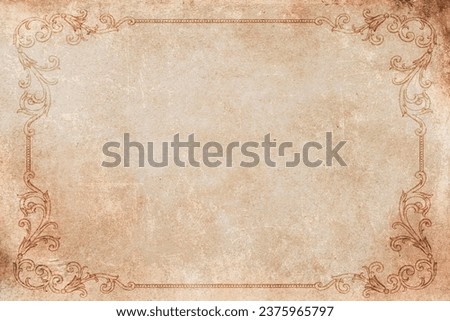 Old paper with classy frame abstract background