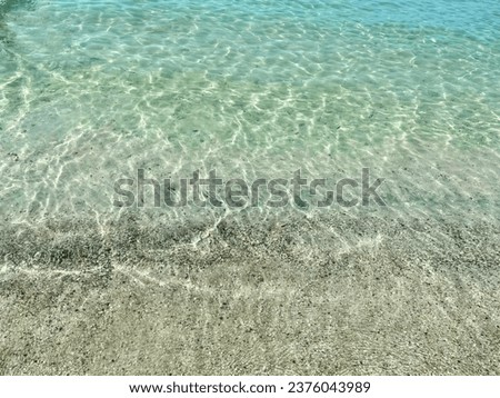 the clear water of the sea.