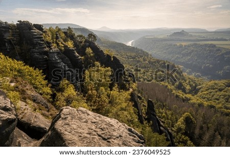 The Saxon Switzerland National Park, or Nationalpark Sächsische Schweiz in Germany