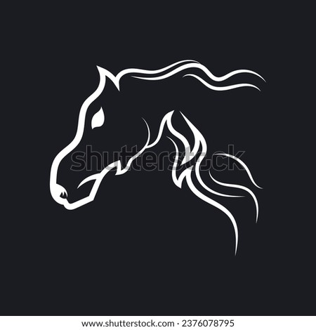 head horse logo icon vector illustration template design