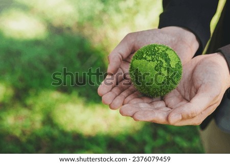 Environment Earth Day  hands holding earth protect nature environmentally sustainable Save Earth. the Environment World Earth Day concept 