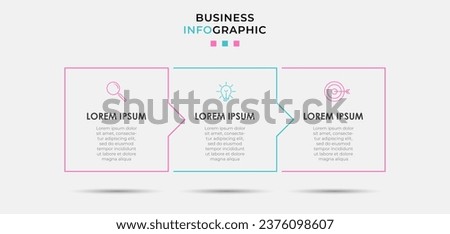 Vector Infographic design illustration business template with icons and 3 options or steps. 