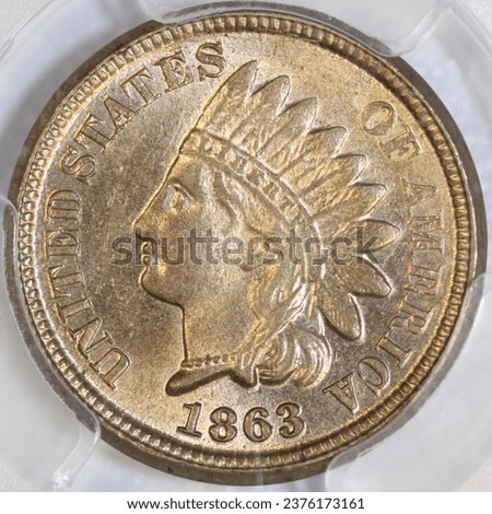 1863 Indian Head Cent Penny Royalty-Free Stock Photo #2376173161