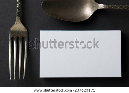 blank business card or invitation