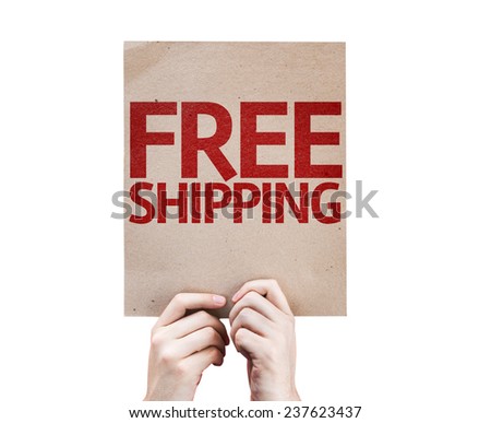 Free Shipping card isolated on white background