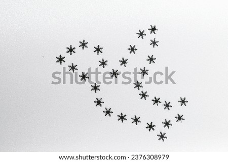 dove of peace with silver stars on light background and space to work

