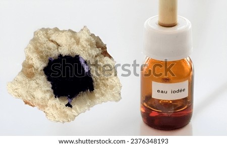 The presence of reducing sugars is indicated by the appearance of reddish-brown precipitate in test tubes. Royalty-Free Stock Photo #2376348193