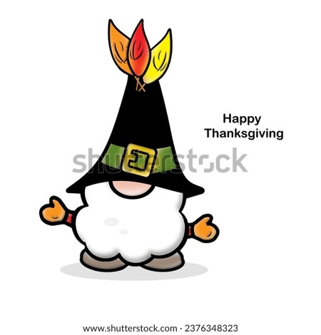 Little Gnome - little gnome dressed for Thanksgiving